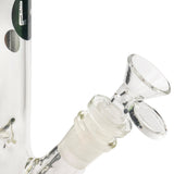 Close-up of LA Pipes 8" Straight Bong with Ice Pinch, 45 Degree Joint, and Borosilicate Glass