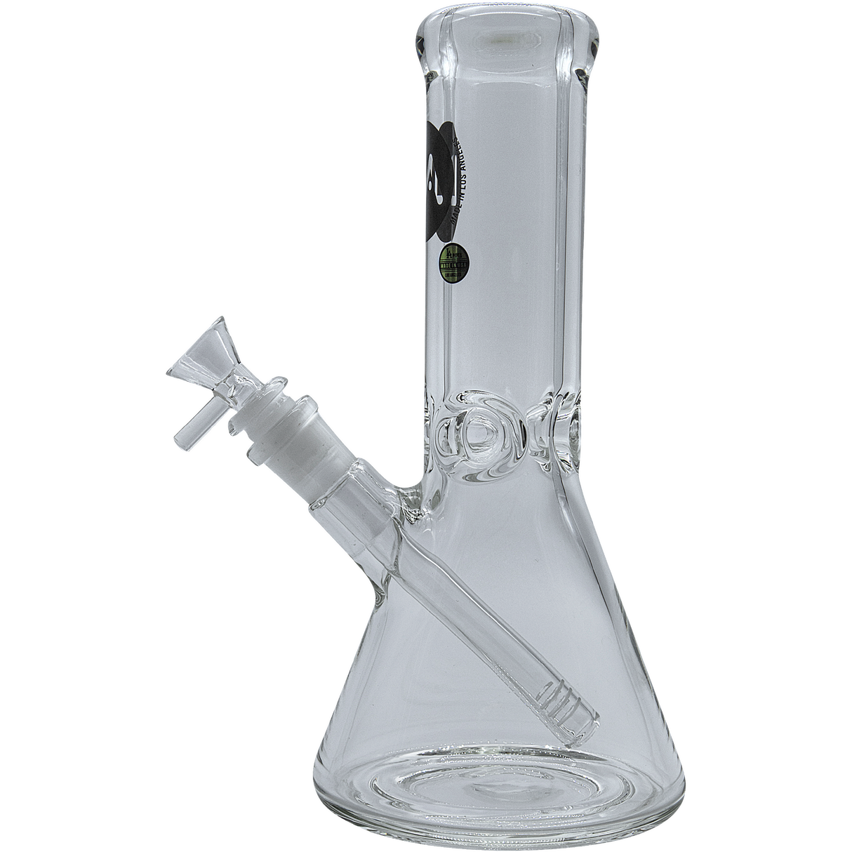 LA Pipes "Agent Stout" Beaker Bong, 9mm Thick Borosilicate Glass, Front View