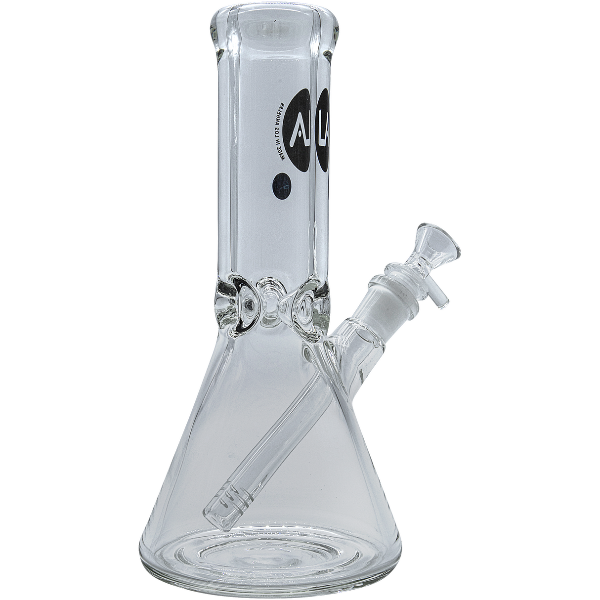 LA Pipes "Agent Stout" Beaker Bong, 9mm thick borosilicate glass, 45-degree joint, front view