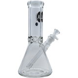 LA Pipes "Agent Stout" Beaker Bong, 9mm thick borosilicate glass, 45-degree joint, front view