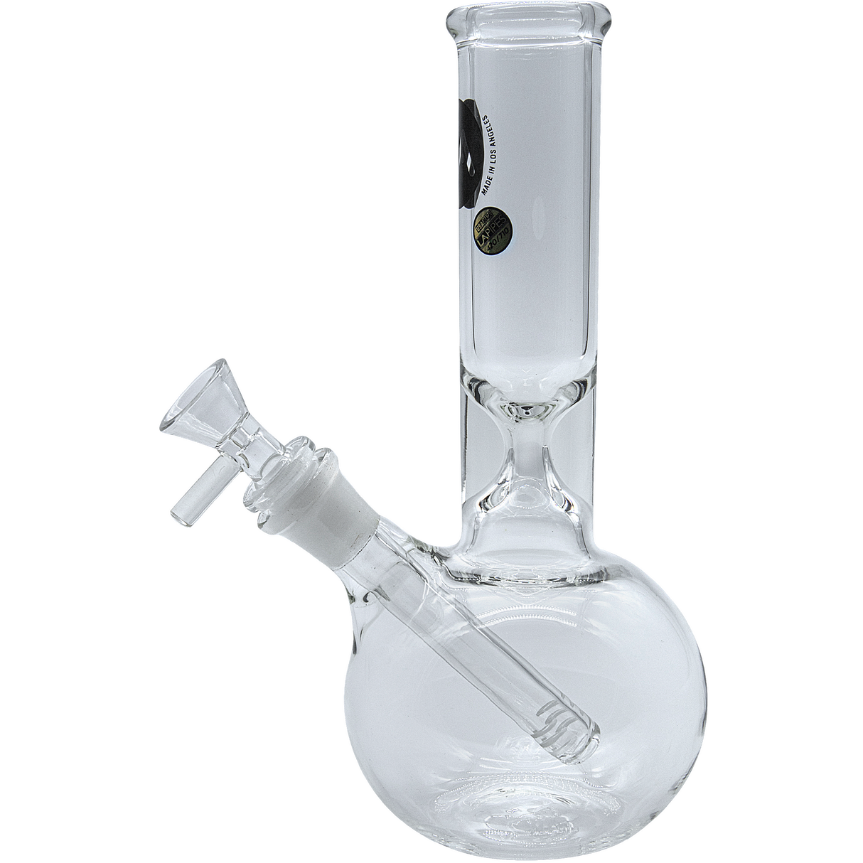 LA Pipes "Baller" Bubble Base Bong with Clear Borosilicate Glass - Front View