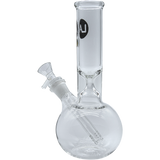 LA Pipes "Baller" Bubble Base Bong in Borosilicate Glass - Front View on White Background