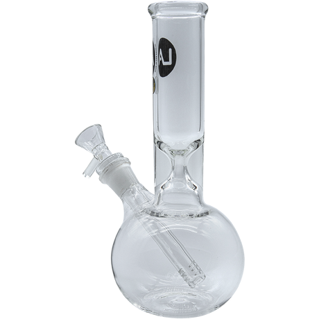 LA Pipes "Baller" Bubble Base Bong in Borosilicate Glass - Front View on White Background