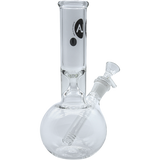 LA Pipes "Baller" Bubble Base Bong in clear borosilicate glass with a 45-degree female joint