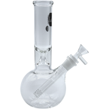 LA Pipes "Baller" Bubble Base Bong, 10" height, 45-degree joint, side view on white background