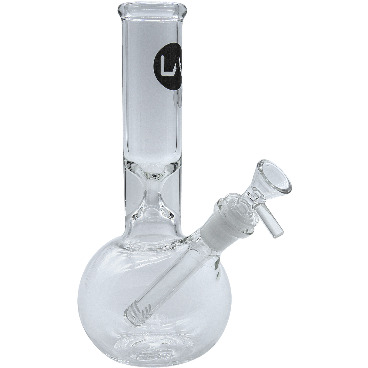 LA Pipes "Baller" Bubble Base Bong with Clear Borosilicate Glass - Side View