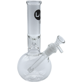 LA Pipes "Baller" Bubble Base Bong with Clear Borosilicate Glass - Side View