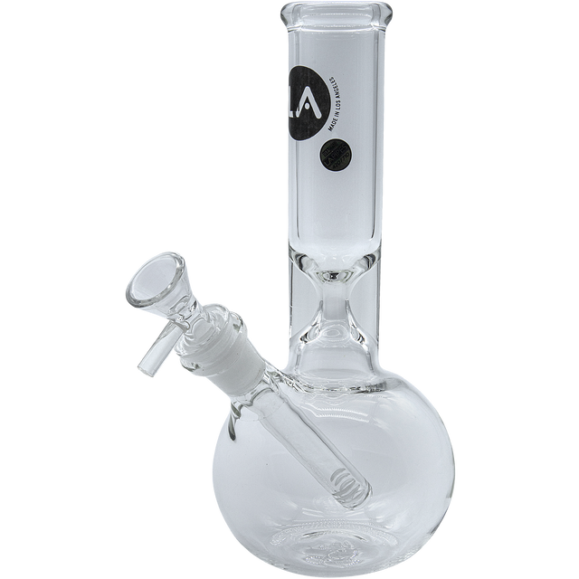 LA Pipes "Baller" Bubble Base Bong with clear borosilicate glass, 45-degree joint, and 10" height