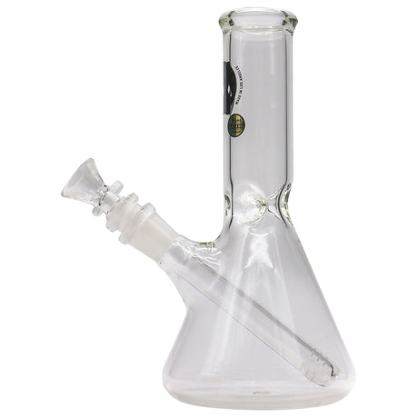 LA Pipes Basic Beaker Water Pipe, clear borosilicate glass, 8" tall, 45 degree joint, USA made