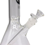 LA Pipes Basic Beaker Water Pipe close-up, clear borosilicate glass, 45-degree joint