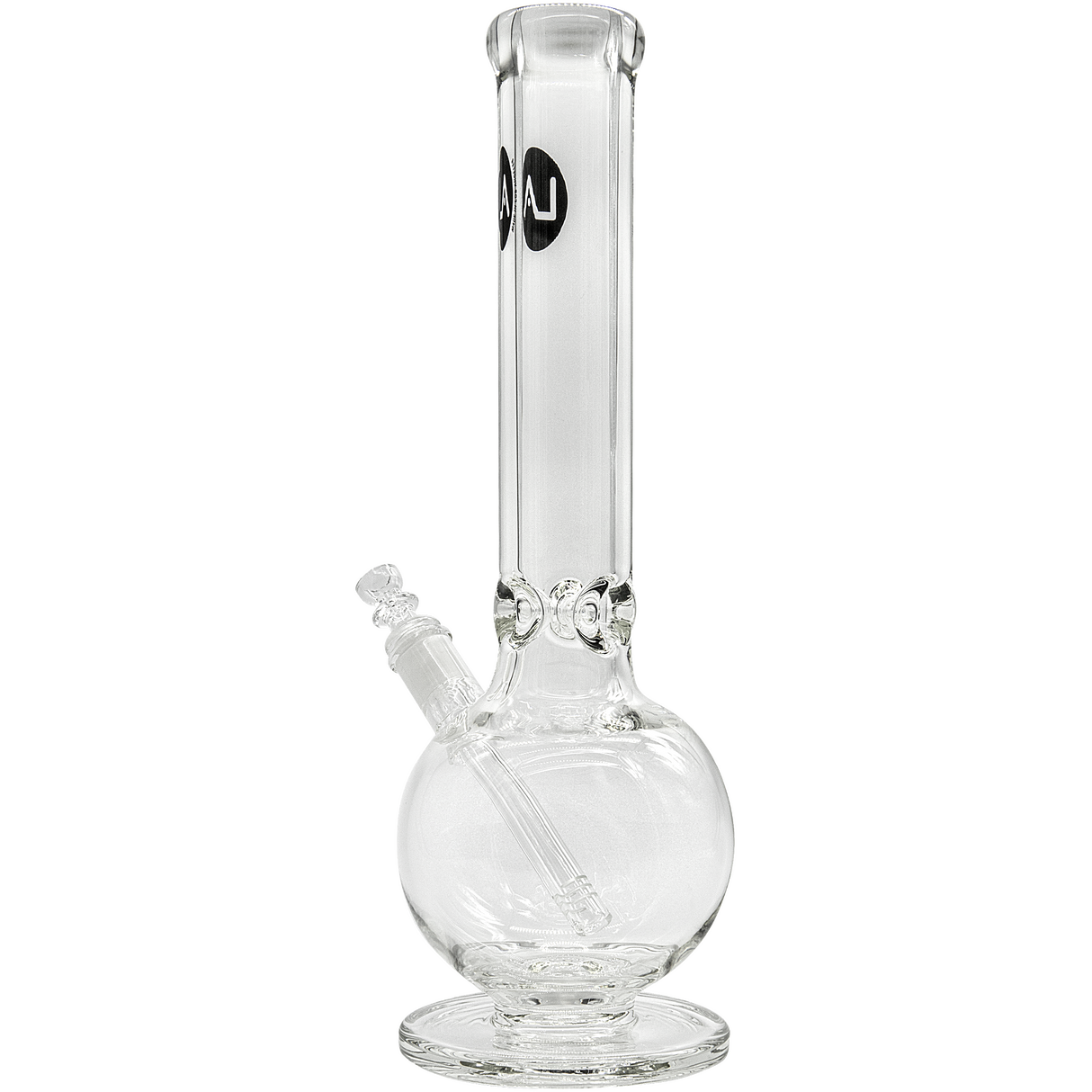 LA Pipes "Bazooka" 9mm Thick Glass Bong, 18" Height, Bubble Design, Front View