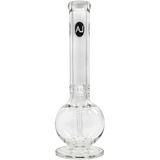 LA Pipes "Bazooka" 9mm Thick Glass Bong, 16"-18" Height, Front View on White Background