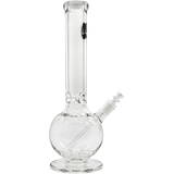 LA Pipes "Bazooka" 9mm Thick Glass Bong, 16"-18" Height, Heavy Wall, Front View