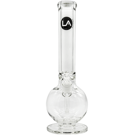 LA Pipes "Bazooka" 9mm Thick Glass Bong, 16-18" Tall with Bubble Design, Front View