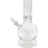 LA Pipes "Bazooka" 9mm Thick Glass Bong - 18" Height with Bubble Design - Front View