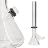 Close-up of LA Pipes Beaker Base Bong with 45 Degree Grommet Joint and Heavy Wall Glass