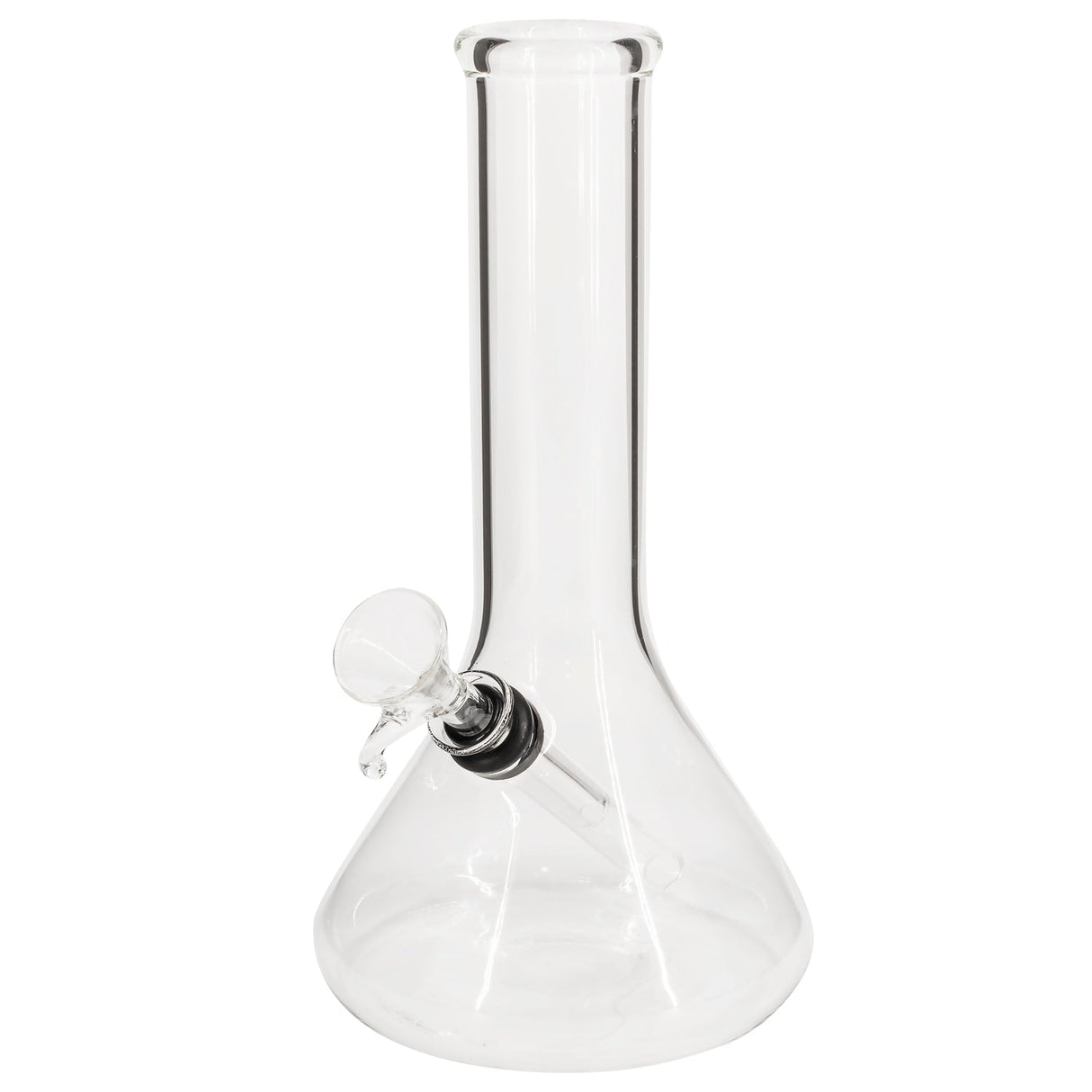 LA Pipes Thick Glass Beaker Base Bong with Grommet Joint, 45 Degree Angle, Front View