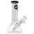 LA Pipes Beaker Bong in Black Onyx - 8" Borosilicate Glass - Front View with Bowl