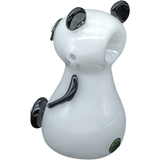 LA Pipes "Bored Panda" Spoon Glass Pipe for Dry Herbs, 4" Borosilicate - Front View