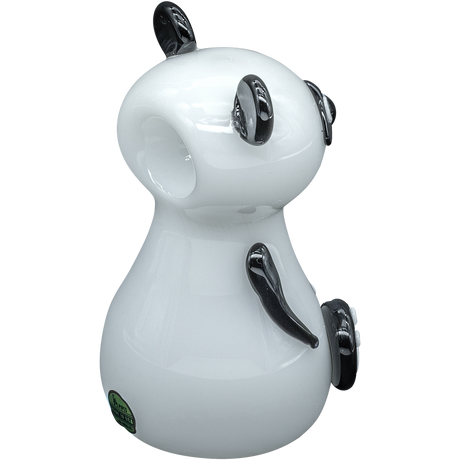LA Pipes "Bored Panda" Glass Pipe - 4" Borosilicate Spoon Design for Dry Herbs, USA Made