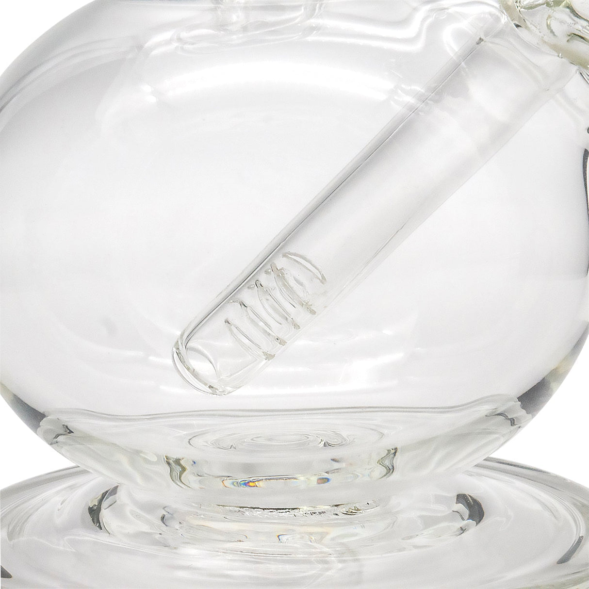 Close-up of LA Pipes Bubble Base Concentrate Rig with Banger Hanger Design