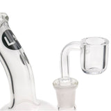LA Pipes Bubble Base Concentrate Rig with Banger Hanger Design, 6" Height, Side View