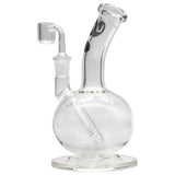 LA Pipes Bubble Base Concentrate Rig - Clear Borosilicate Glass - Front View