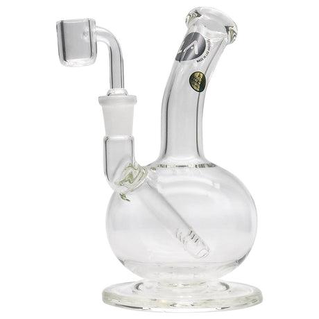 LA Pipes Bubble Base Concentrate Rig with Banger Hanger Design, 6" Female Joint, Borosilicate Glass