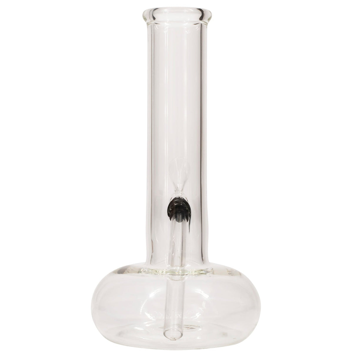 LA Pipes Bubble Bong in Borosilicate Glass, 12" Female Joint, Front View on White Background