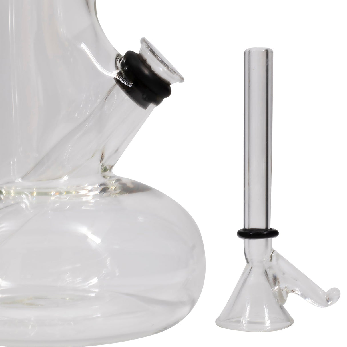 Close-up of LA Pipes Bubble Bong in Borosilicate Glass with 14mm Bowl and Downstem