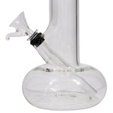 Close-up side view of LA Pipes Bubble Bong in Borosilicate Glass with 14mm joint