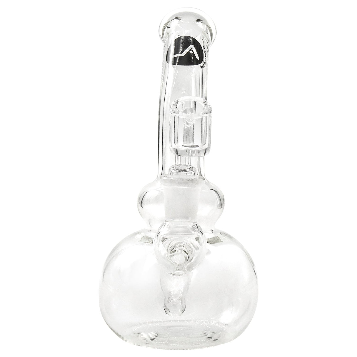LA Pipes Bubble Concentrate Waterpipe, 6" Banger Hanger Dab Rig, Front View on White Background