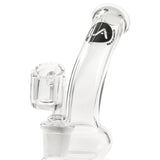 LA Pipes Bubble Concentrate Waterpipe - Clear Borosilicate Glass Banger Hanger Side View