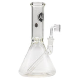 LA Pipes Classic Beaker Concentrate Rig with Quartz Banger, Front View on White Background