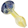 LA Pipes Color Cake Swirl Glass Pipe, 3.5" Spoon Design, For Dry Herbs, Blue Variant