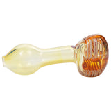 LA Pipes Color Cake Swirl Glass Pipe, 3.5" Spoon Design, for Dry Herbs, Side View