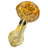 LA Pipes Amber Color Changing Hand-Pipe with Spoon Design, Borosilicate Glass, Top View