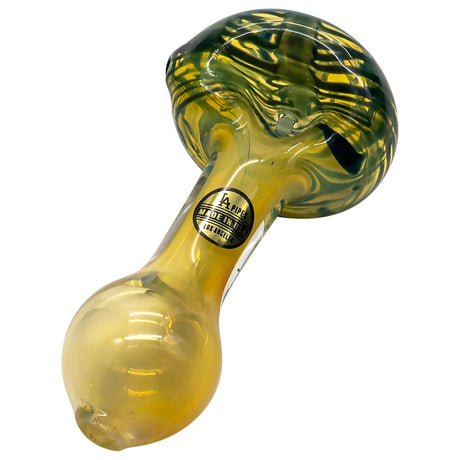 LA Pipes Color Changing Hand-Pipe with Blue Accents, Borosilicate Glass, Top View