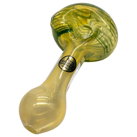 LA Pipes Color Changing Hand-Pipe with Green Accents, Top View on White Background