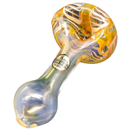 LA Pipes Color Changing Spoon Hand-Pipe with Swirling Color Accents, Top View