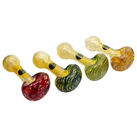 LA Pipes Color Changing Hand-Pipe lineup with vibrant color accents, borosilicate glass, front view