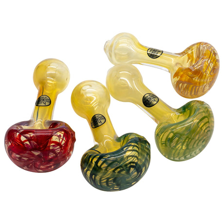 LA Pipes Color Changing Hand-Pipes with Color Accents in Spoon Design, Front View
