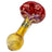 LA Pipes Color Changing Hand-Pipe with Red Accents, Borosilicate Glass, Side View