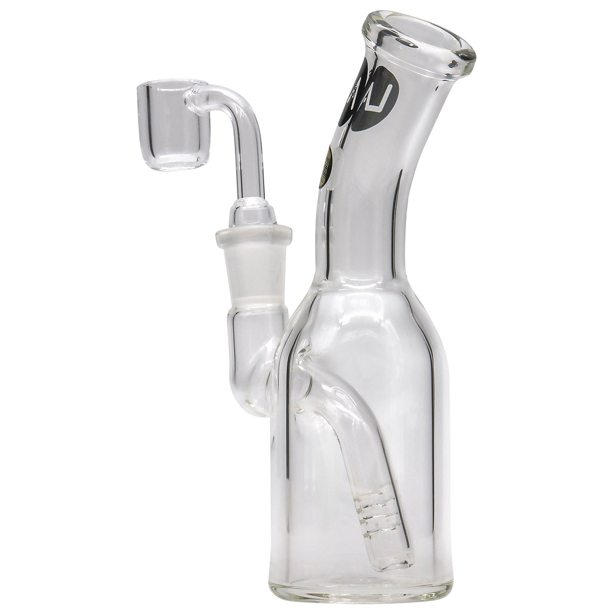 LA Pipes Compact Bent Neck Concentrate Waterpipe with Quartz Banger - Front View