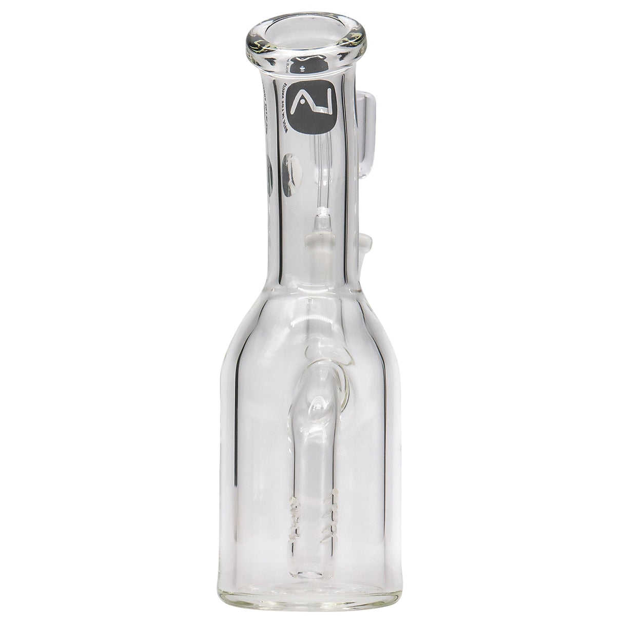 LA Pipes Compact Bent Neck Concentrate Waterpipe, 6" Borosilicate Glass, 90 Degree Joint