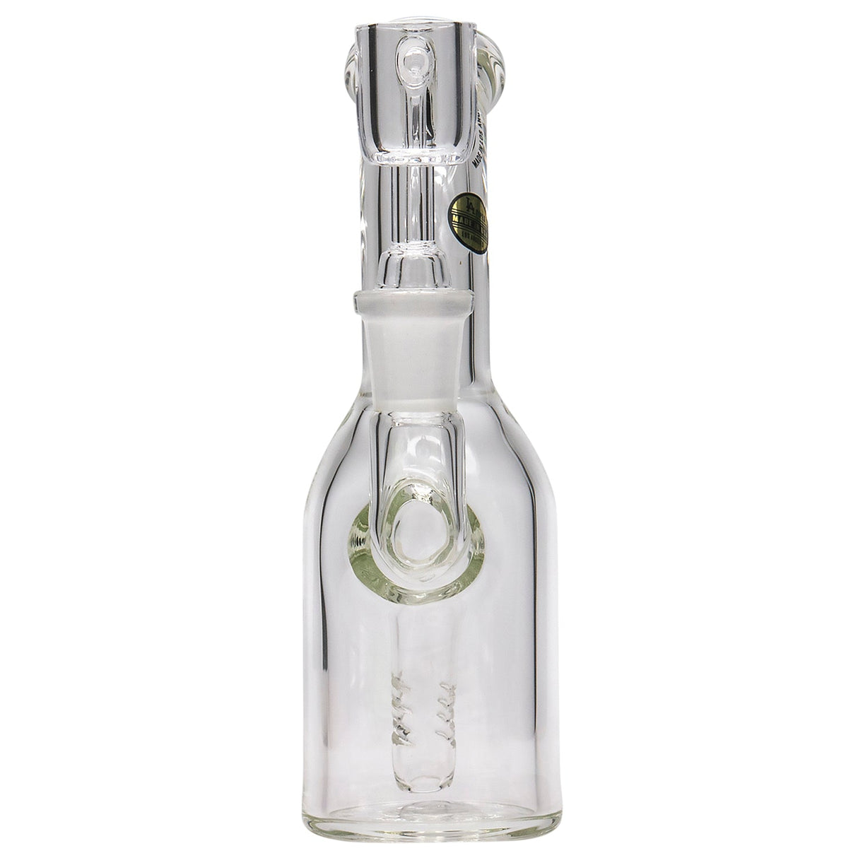 LA Pipes Compact Bent Neck Concentrate Waterpipe, 90 Degree Joint, Front View