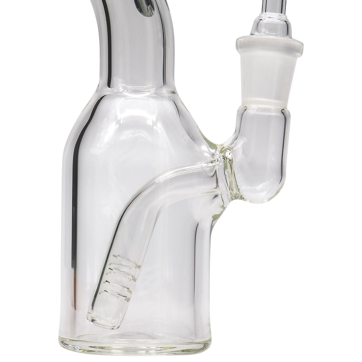 LA Pipes Compact Bent Neck Concentrate Waterpipe, 90 Degree Joint, Side View