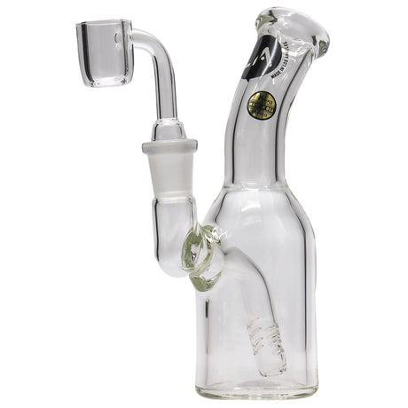 LA Pipes Compact Bent Neck Concentrate Waterpipe with Quartz Banger, 90 Degree Joint