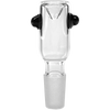 LA Pipes Custom Black Cylinder Bong Bowl, 14mm Male Joint, Borosilicate Glass, Front View