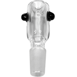 LA Pipes Custom Cylinder Bong Bowl, 14mm Male, Borosilicate Glass, Front View